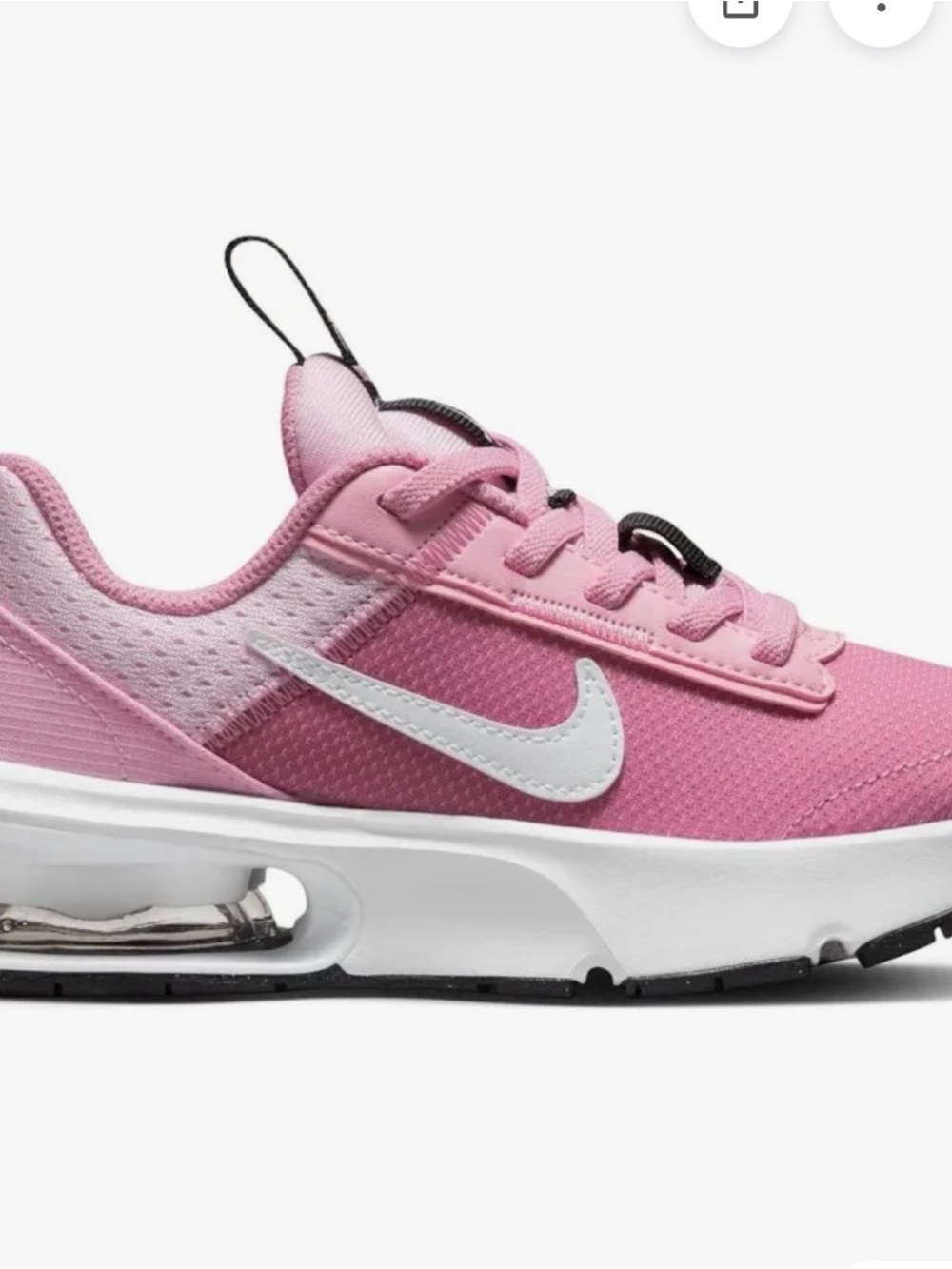 Nike Kids Pink and White Air-Cushion Sneaker